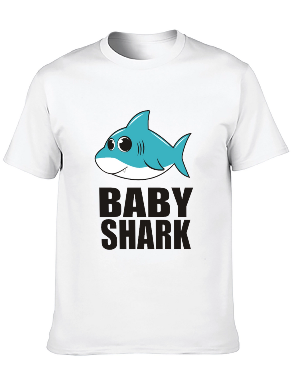 Baby Shark Graphic Tee - Black Cotton T-Shirt