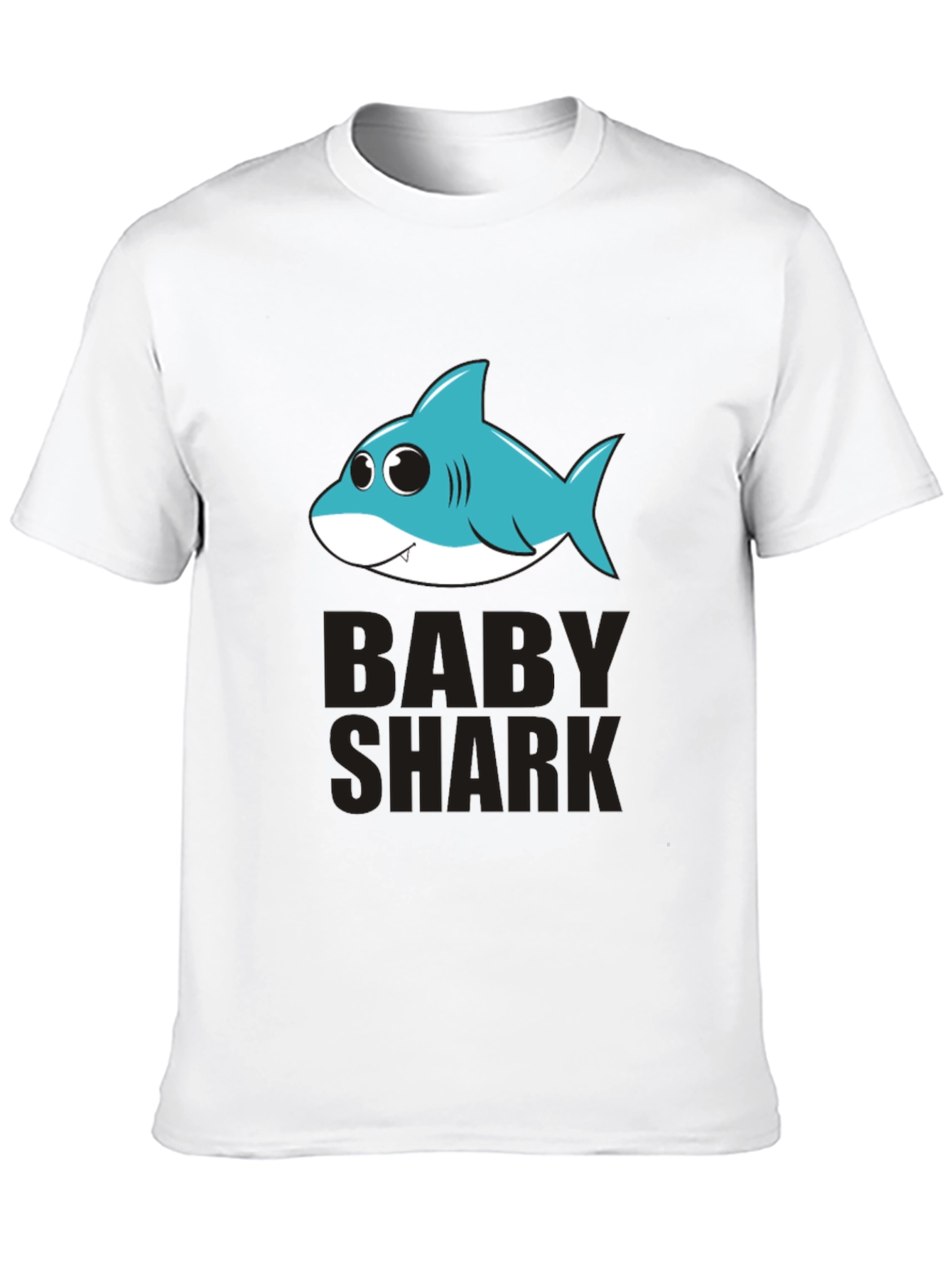 Baby Shark Graphic Tee - Black Cotton T-Shirt