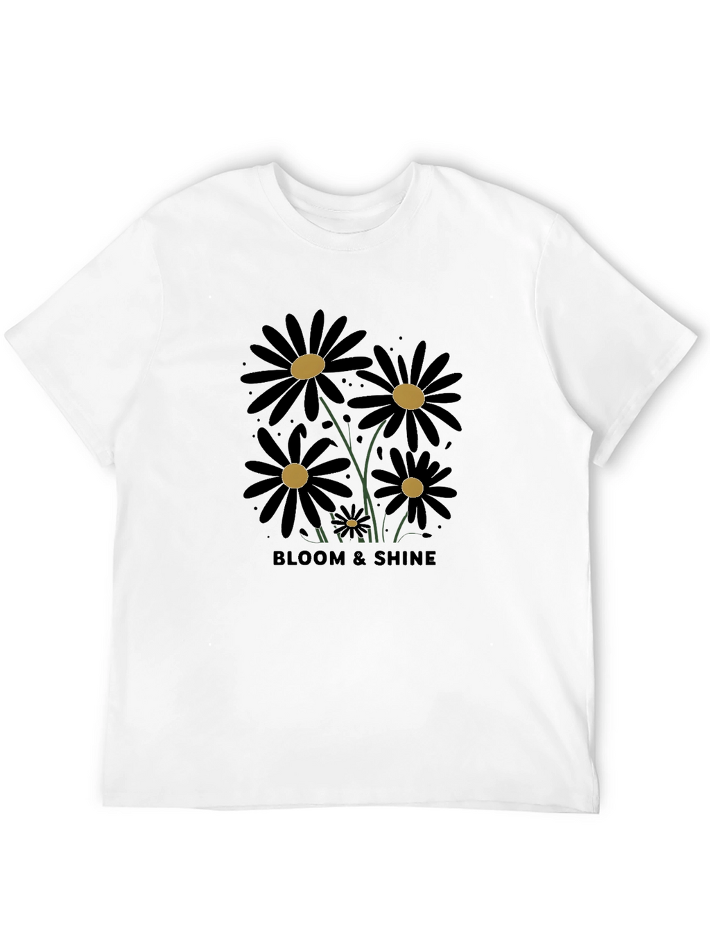 Bloom & Shine Black Daisy Graphic Tee