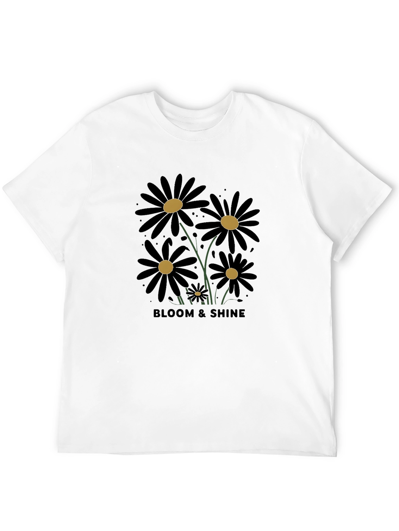 Bloom & Shine Black Daisy Graphic Tee