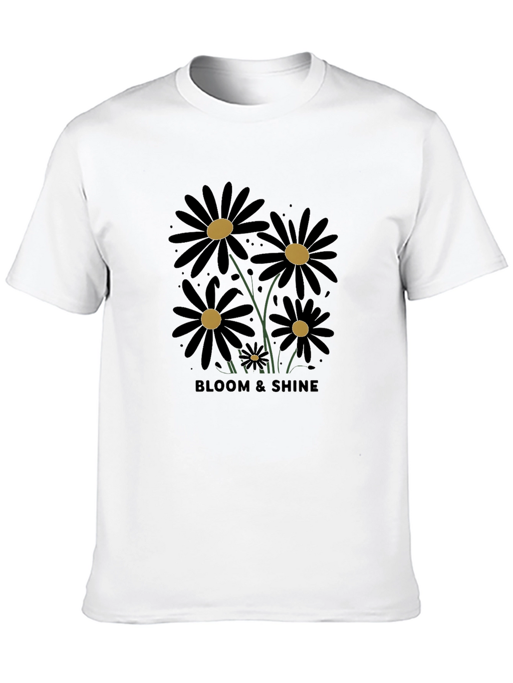 Bloom & Shine Black Daisy Graphic Tee