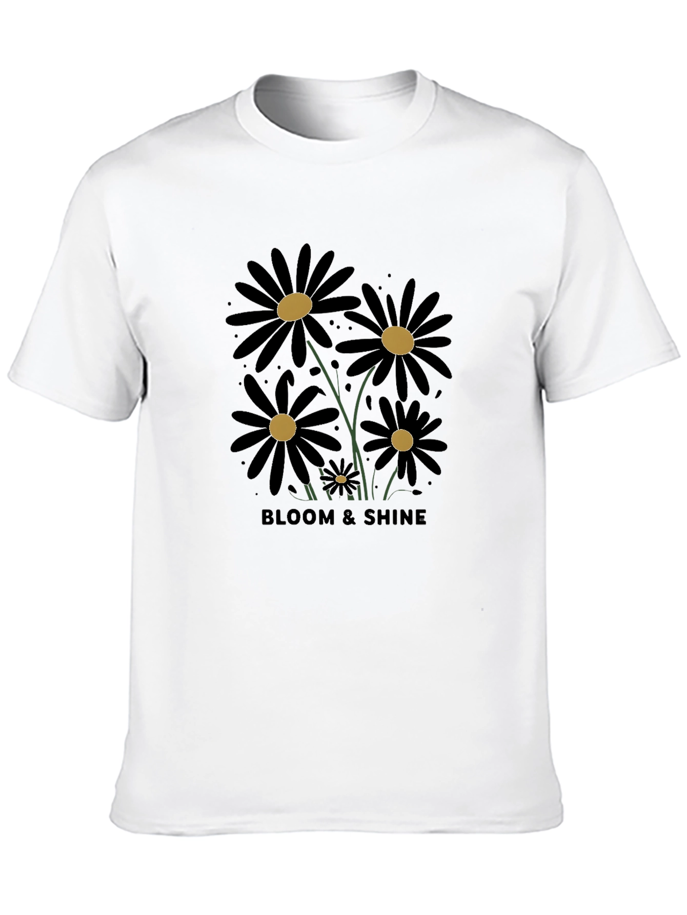 Bloom & Shine Black Daisy Graphic Tee