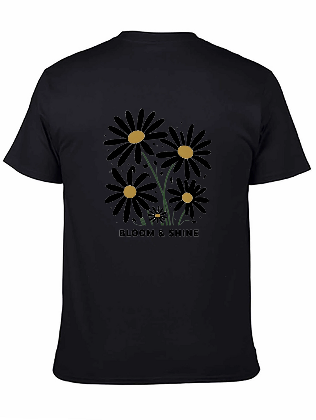 Bloom & Shine Black Daisy Graphic Tee
