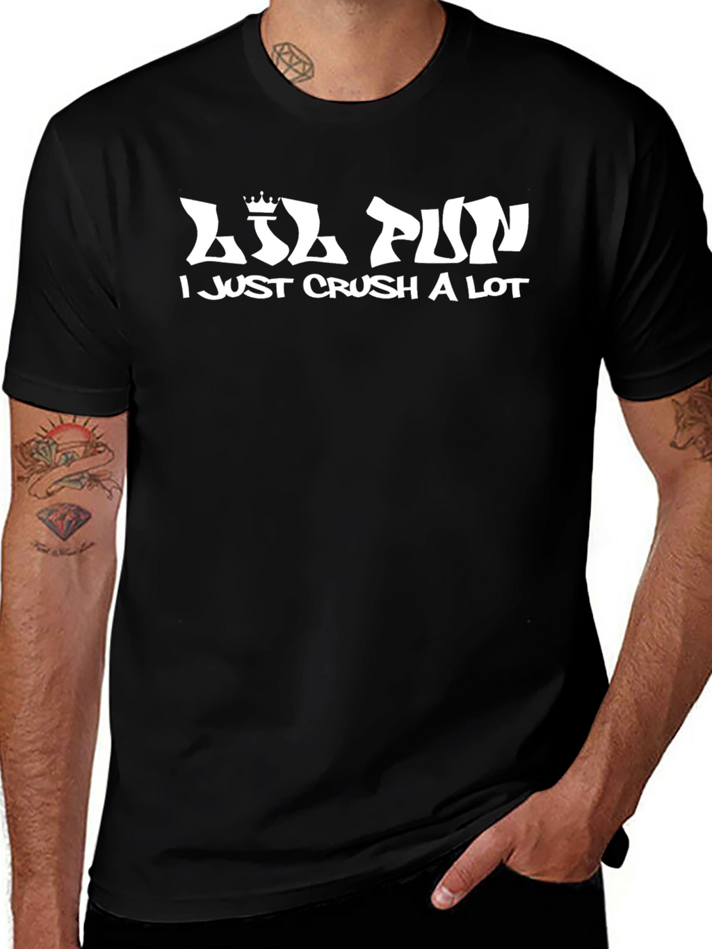 Lil Pun I Just Crush A Lot Black T-Shirt