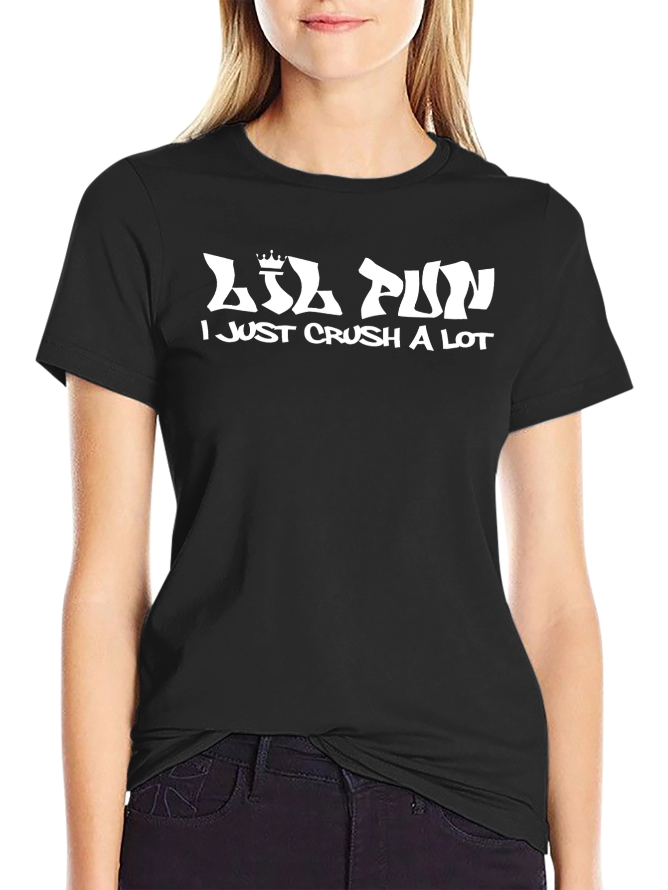 Lil Pun I Just Crush A Lot Black T-Shirt