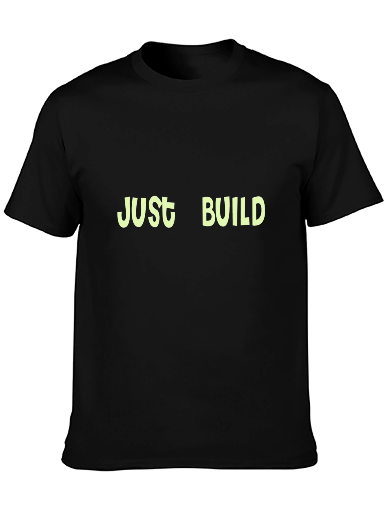 Just Build Black Tee - Gamer Style