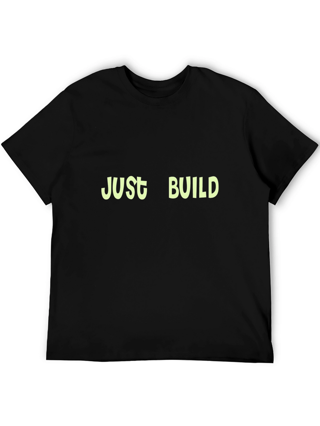 Just Build Black Tee - Gamer Style