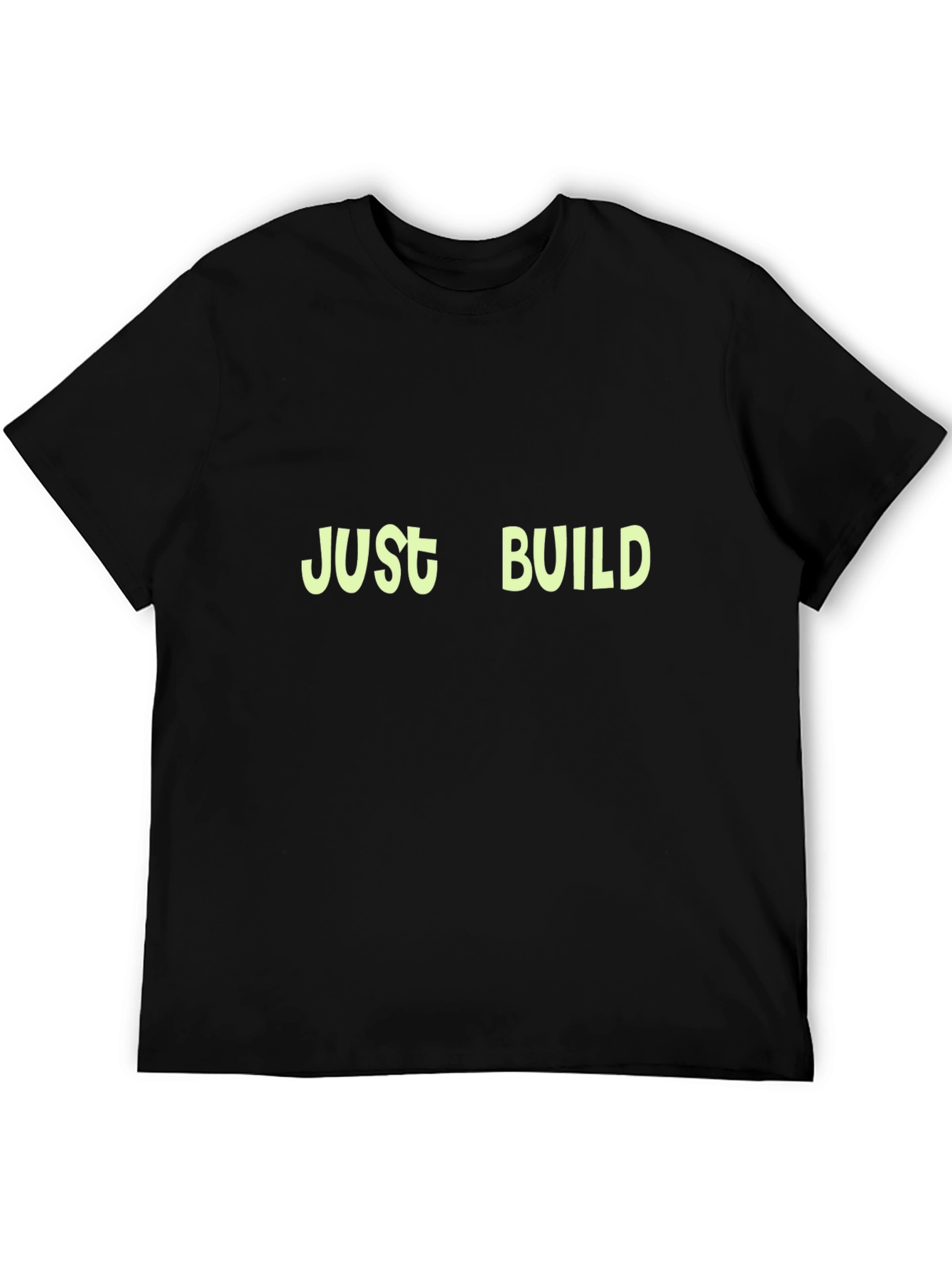 Just Build Black Tee - Gamer Style