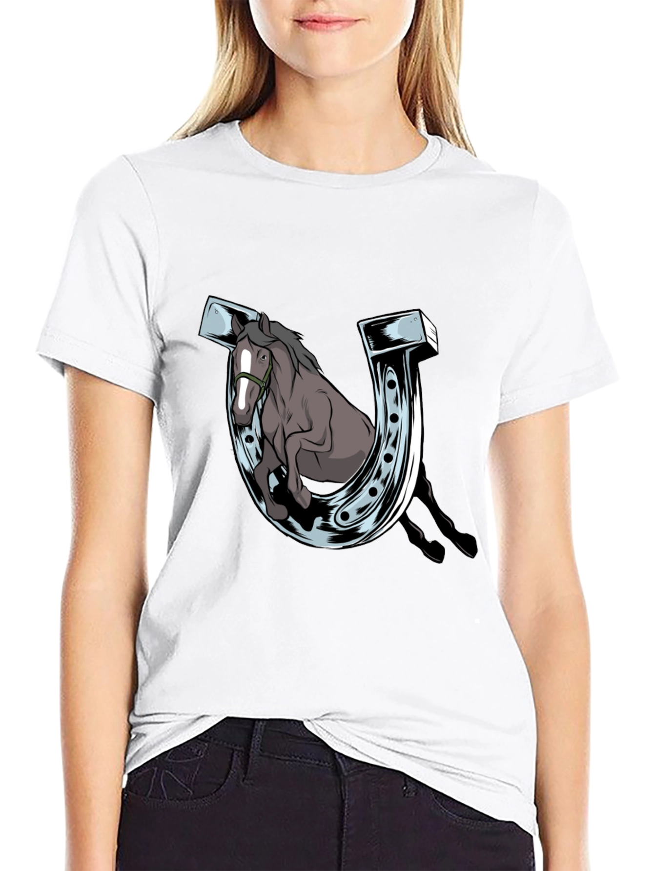 Horse and Horseshoe Graphic Tee
