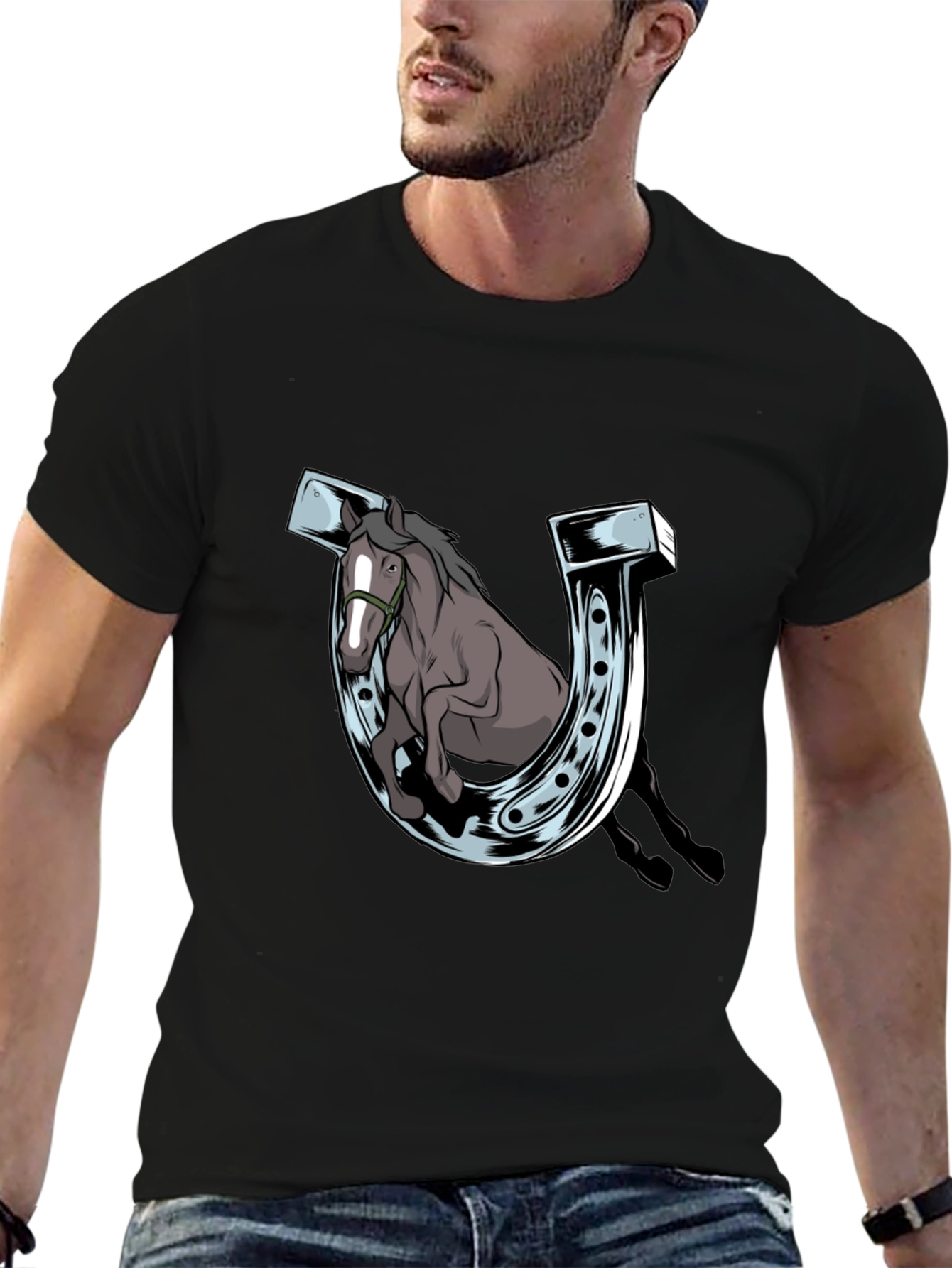 Horse and Horseshoe Graphic Tee