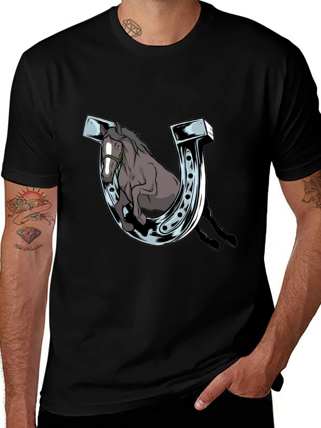 Horse and Horseshoe Graphic Tee