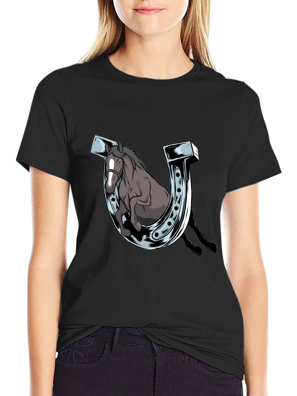 Horse and Horseshoe Graphic Tee