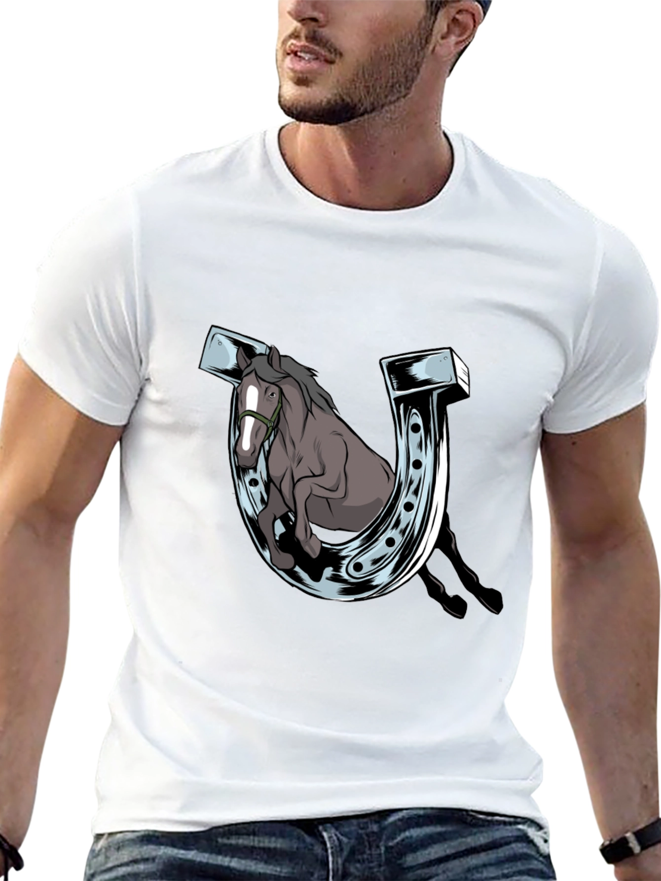 Horse and Horseshoe Graphic Tee