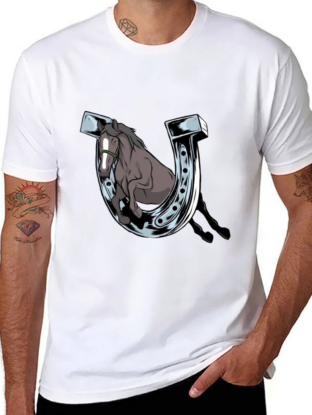 Horse and Horseshoe Graphic Tee