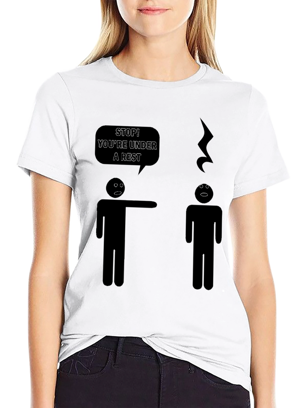 Funny Music Pun T-Shirt - Youre Under a Rest