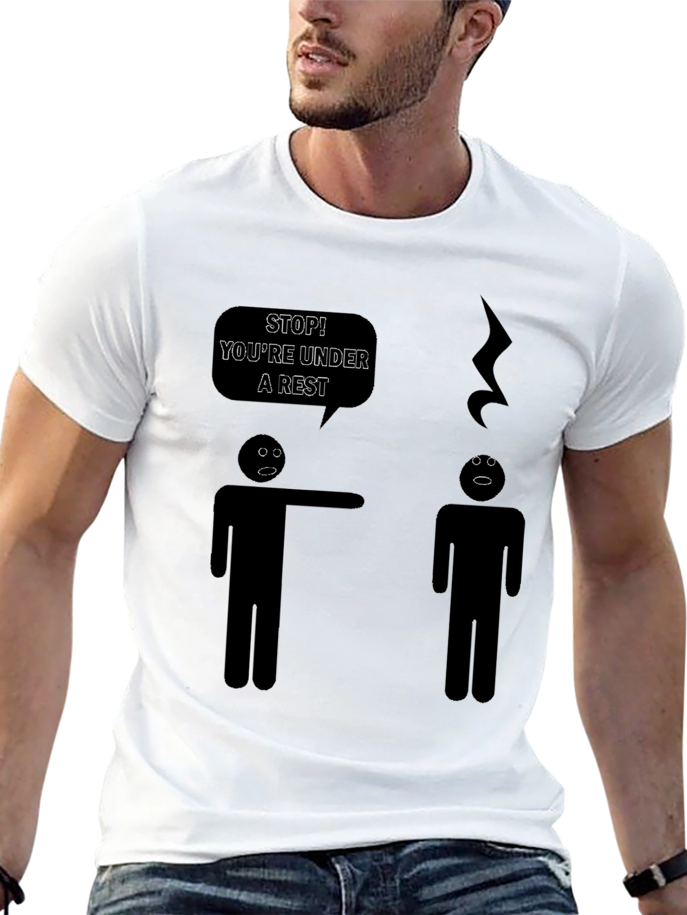 Funny Music Pun T-Shirt - Youre Under a Rest