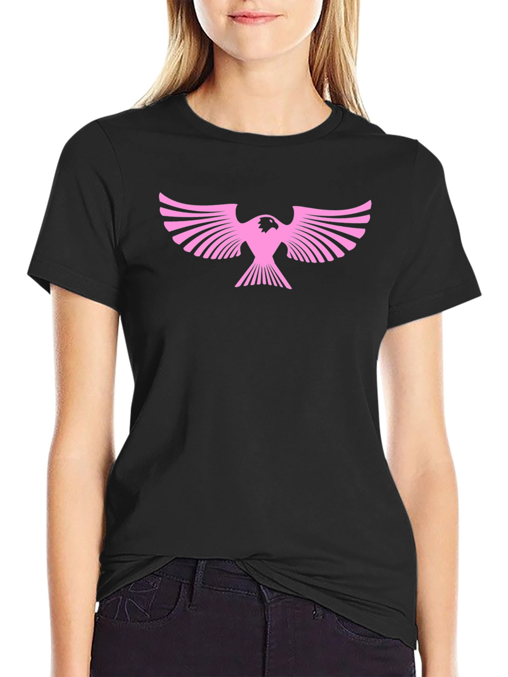 Pink Phoenix Black Tee