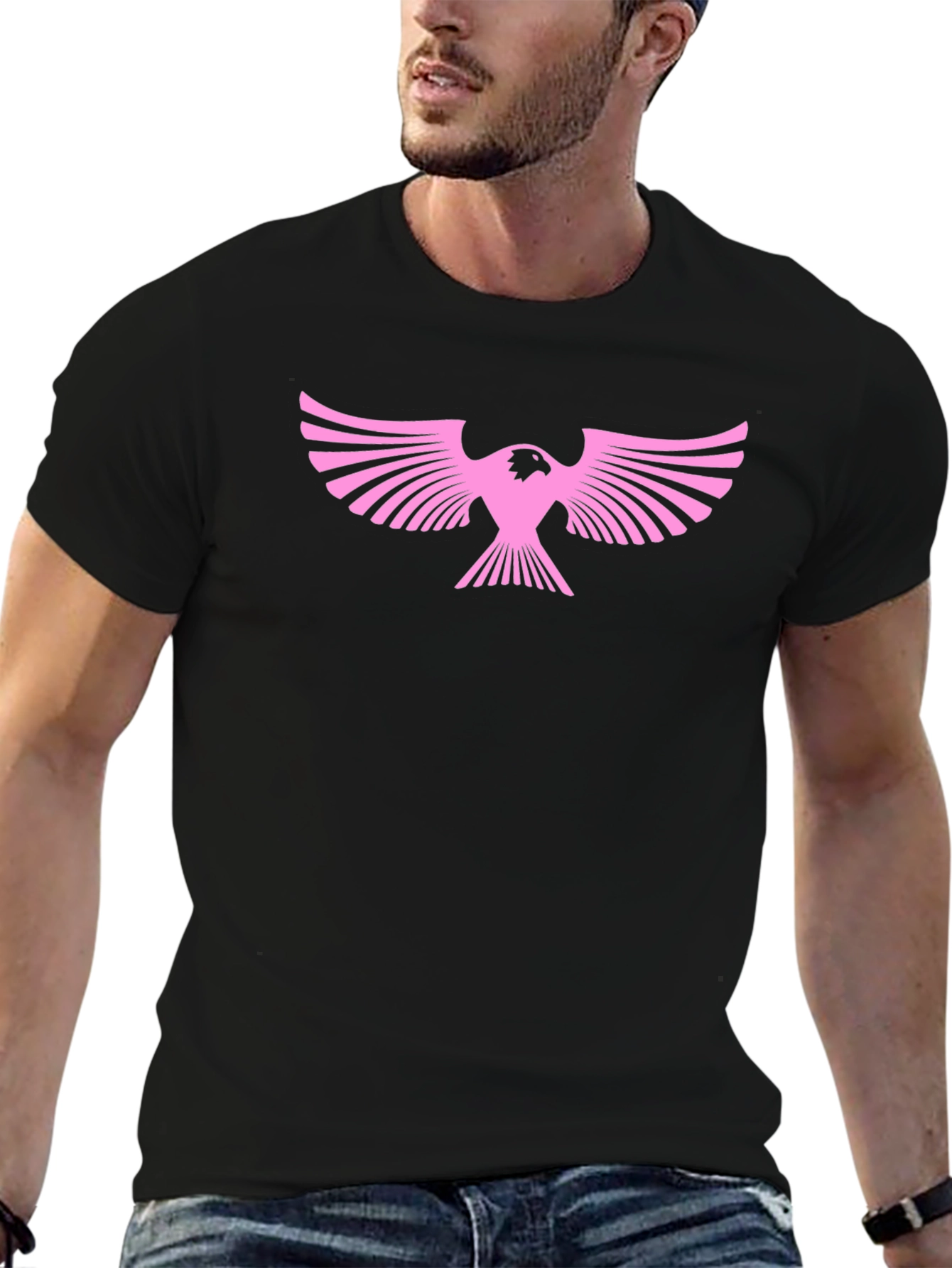 Pink Phoenix Black Tee