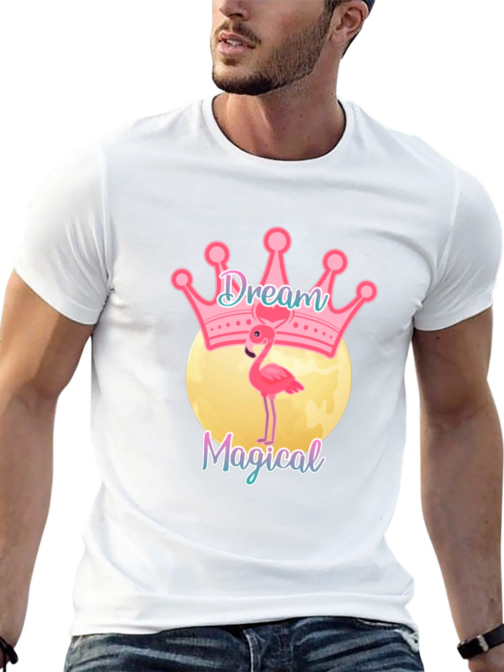 Dream Magical Flamingo T-Shirt - Black