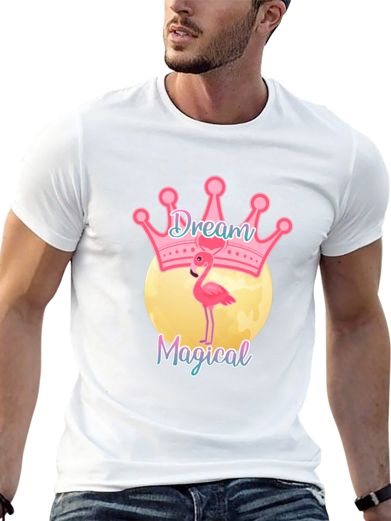Dream Magical Flamingo T-Shirt - Black