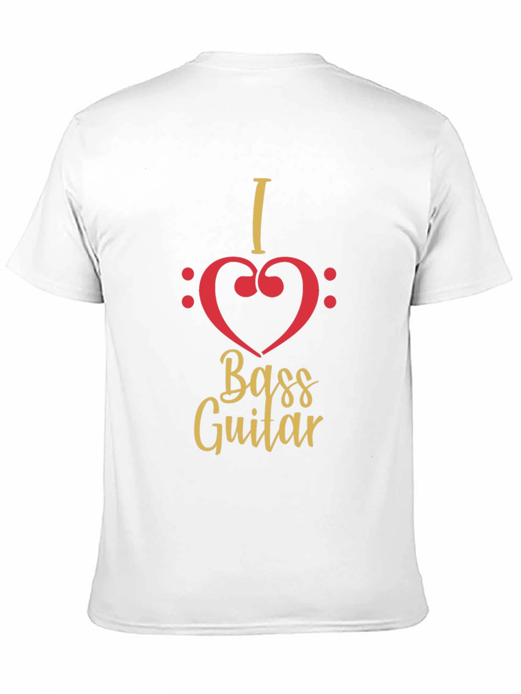 I Heart Bass Guitar Black T-Shirt