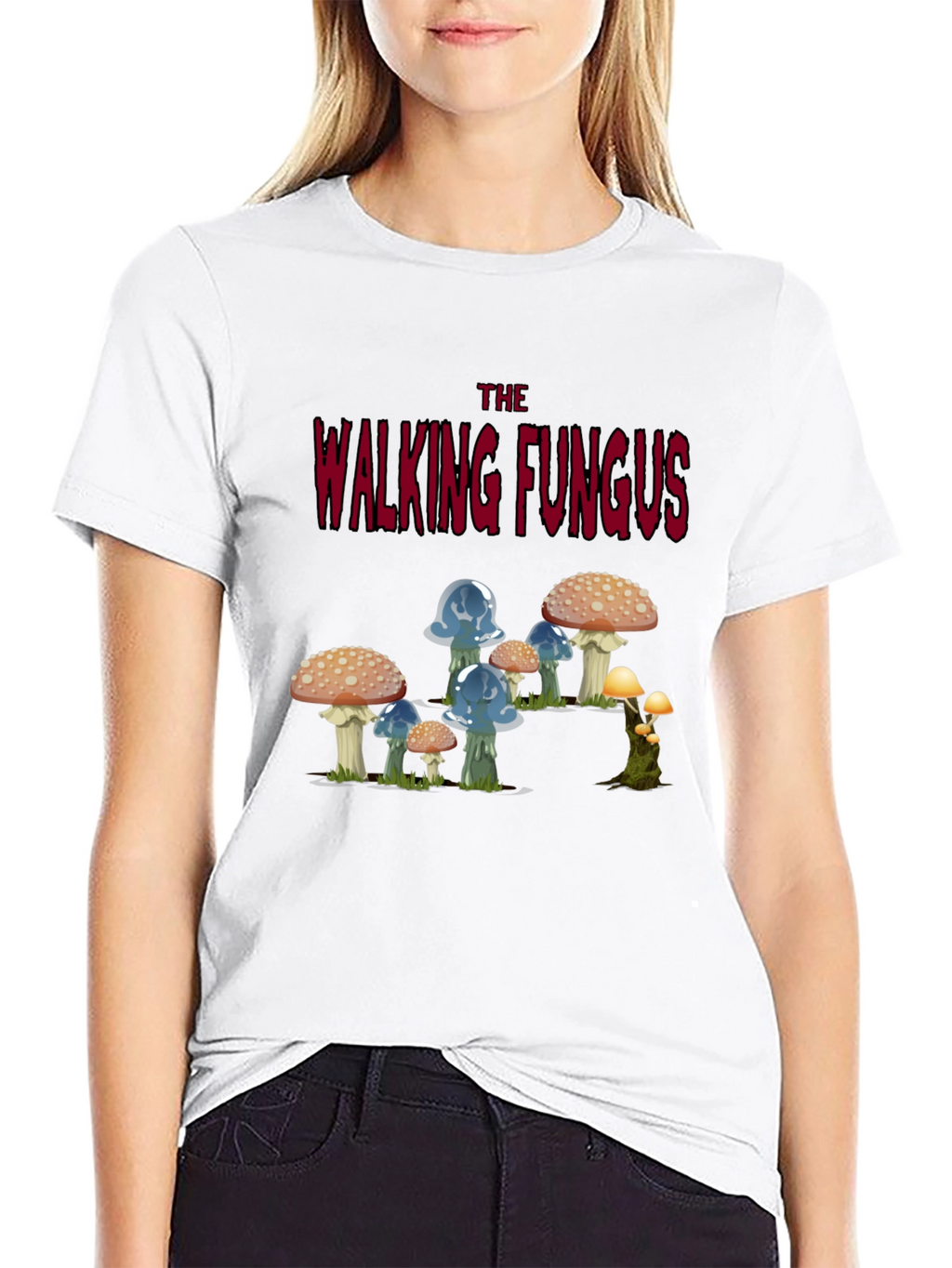 Walking Fungus Graphic Tee - Dark Humor T-Shirt
