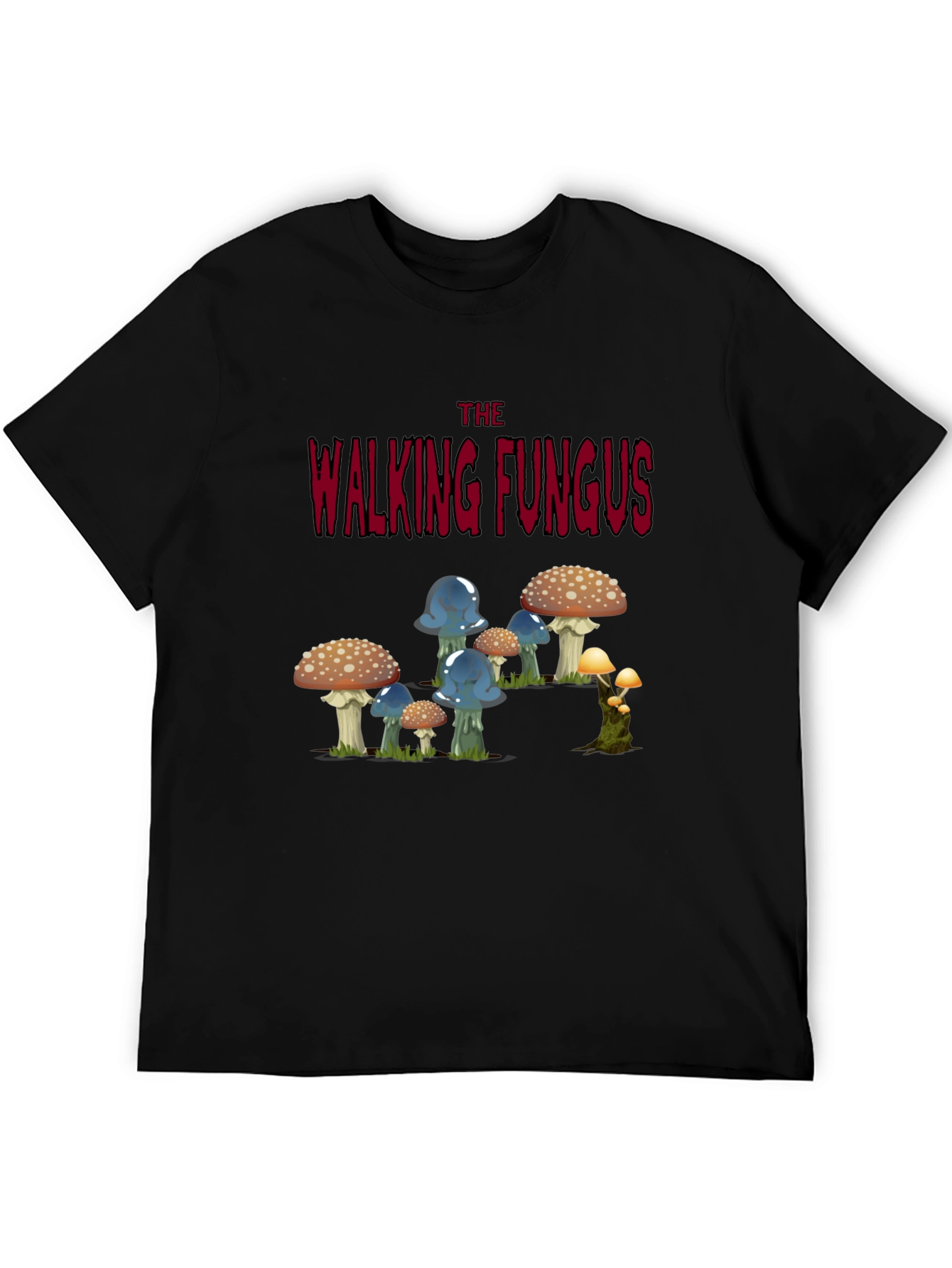 Walking Fungus Graphic Tee - Dark Humor T-Shirt