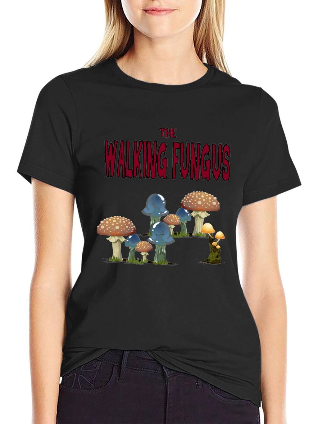 Walking Fungus Graphic Tee - Dark Humor T-Shirt