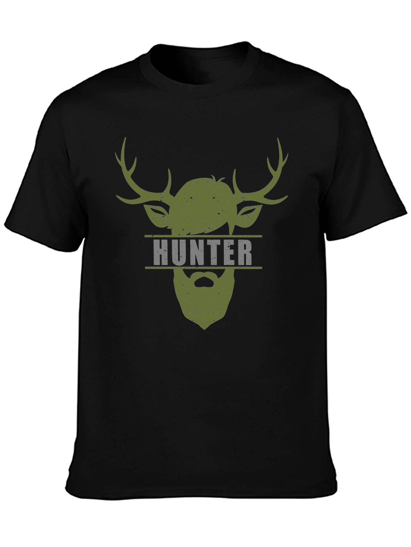 Hunter Stag Graphic Tee - Mens Black T-Shirt