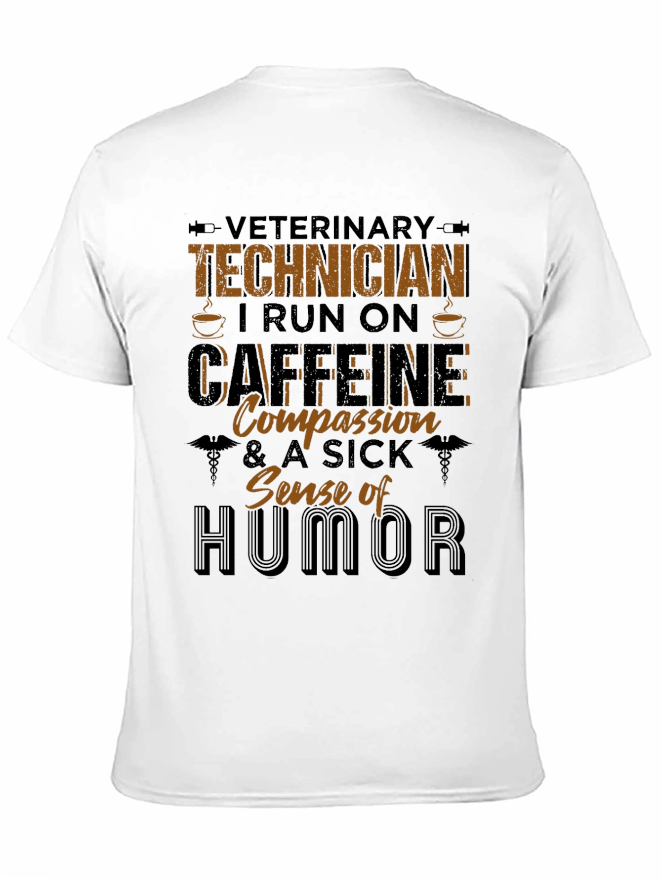 Veterinary Technician Caffeine & Humor T-Shirt