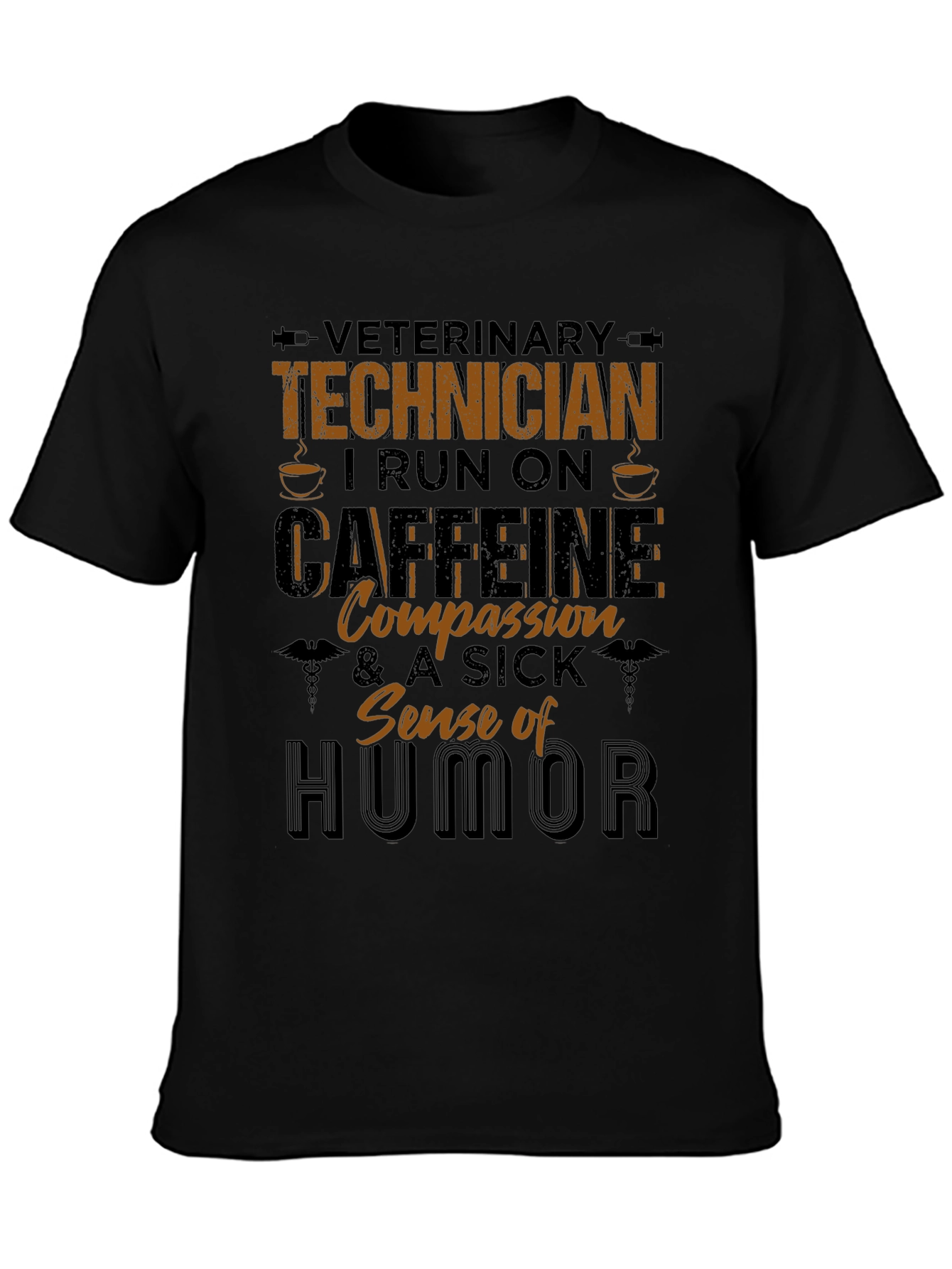 Veterinary Technician Caffeine & Humor T-Shirt