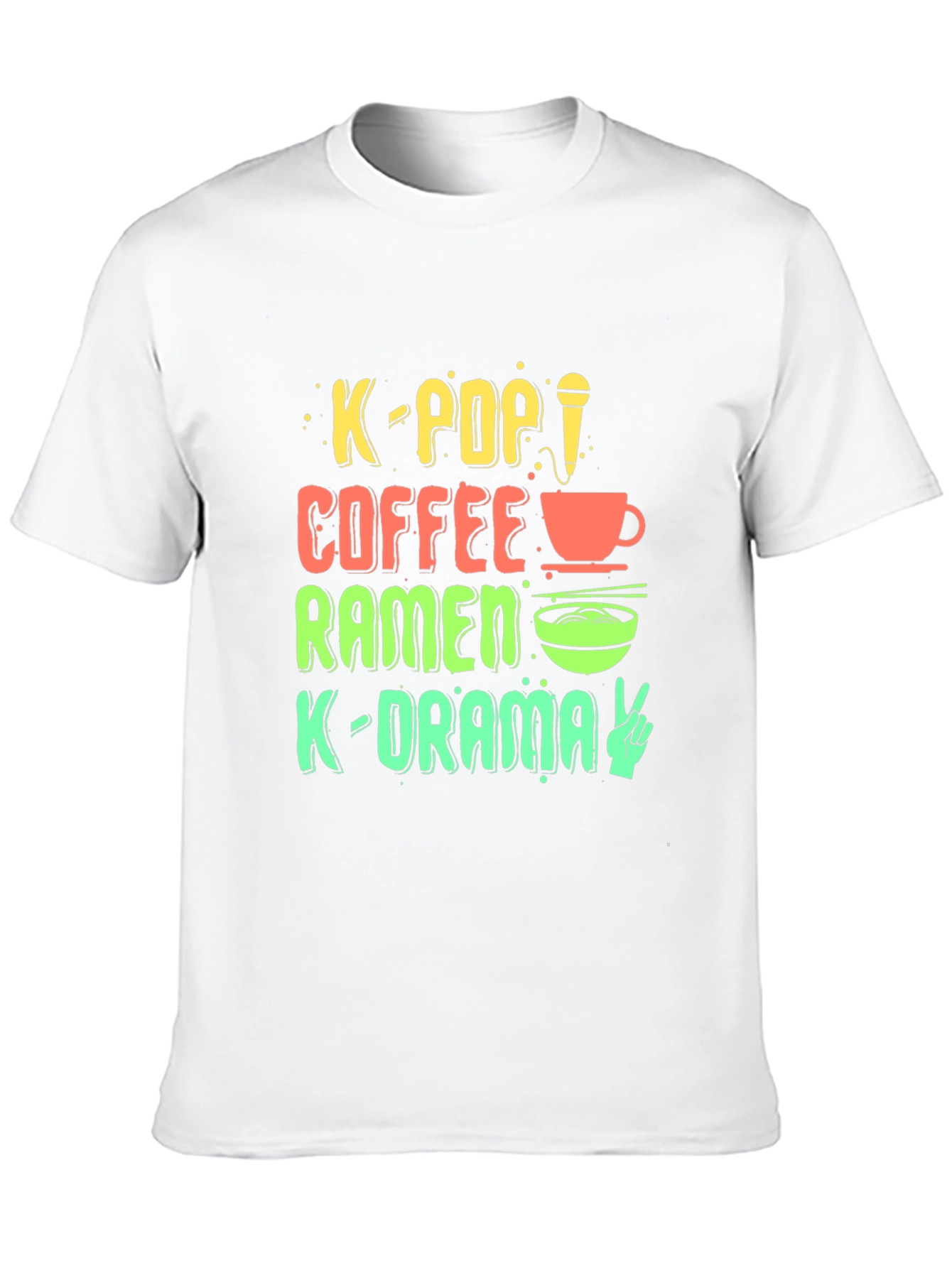 K-Pop Fan T-Shirt: Coffee Ramen K-Drama Design