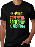 K-Pop Fan T-Shirt: Coffee Ramen K-Drama Design