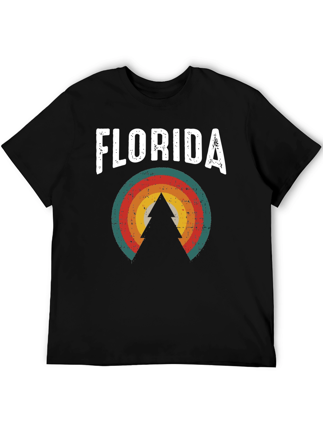 Florida Retro Graphic Tee - Tree & Sunset Design