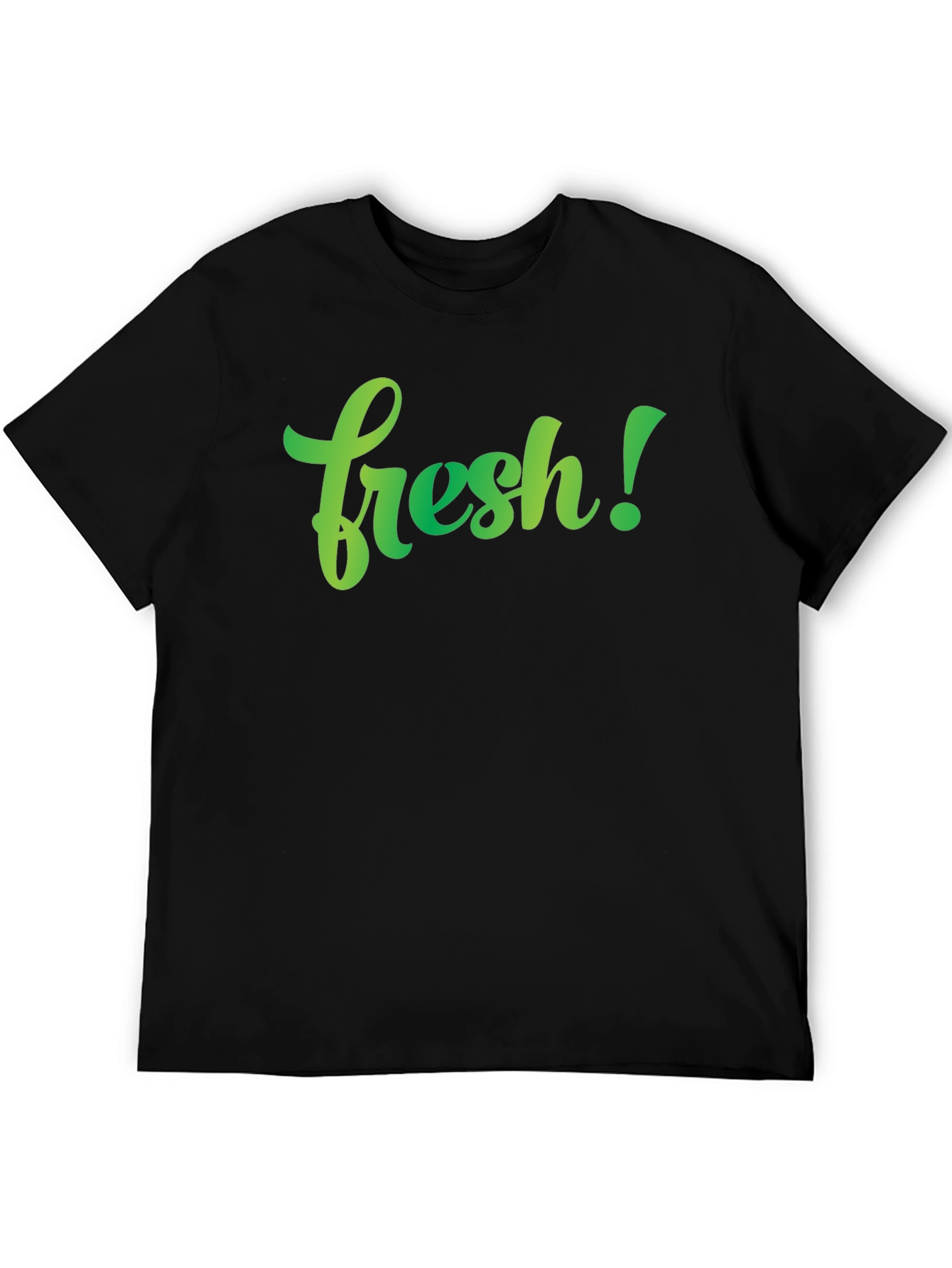 Fresh Graphic Tee - Stylish Mens Black T-Shirt