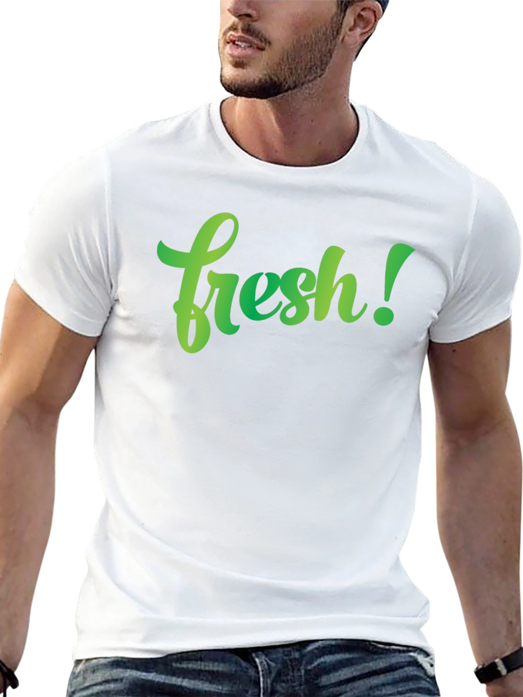 Fresh Graphic Tee - Stylish Mens Black T-Shirt