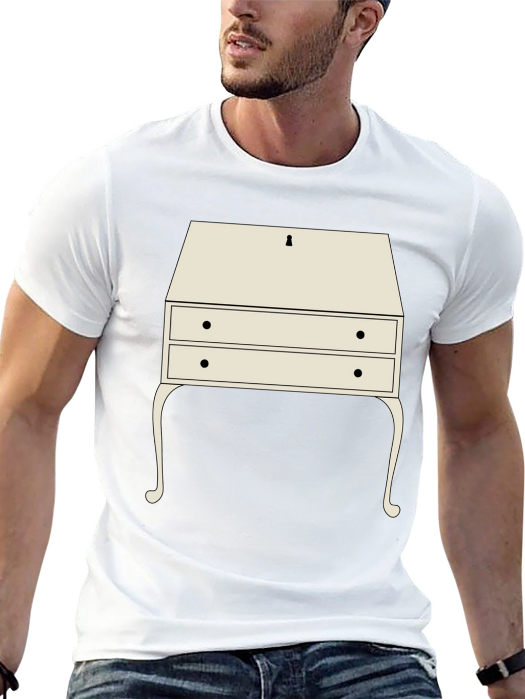 Retro Desk Graphic Tee - Stylish & Unique