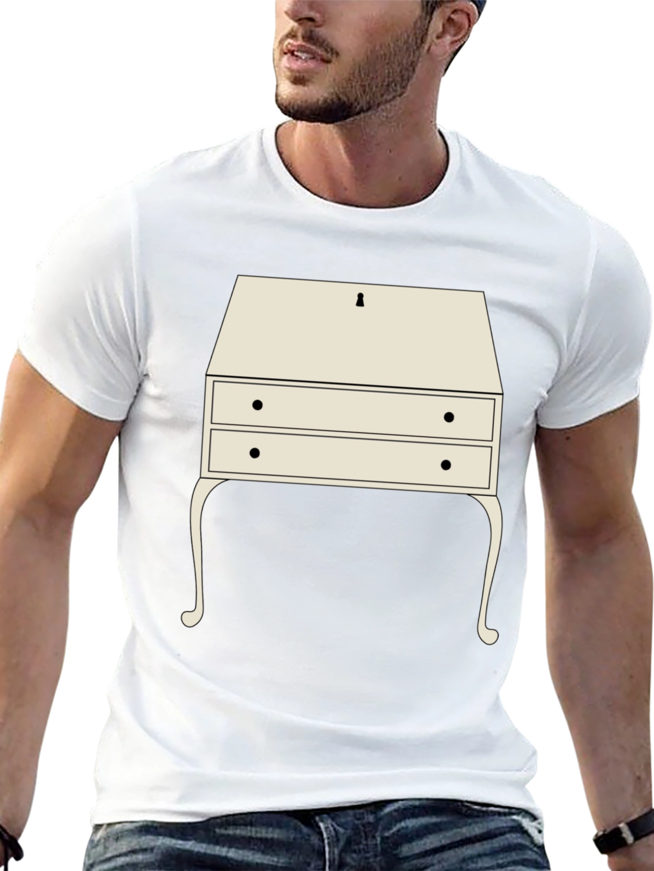 Retro Desk Graphic Tee - Stylish & Unique