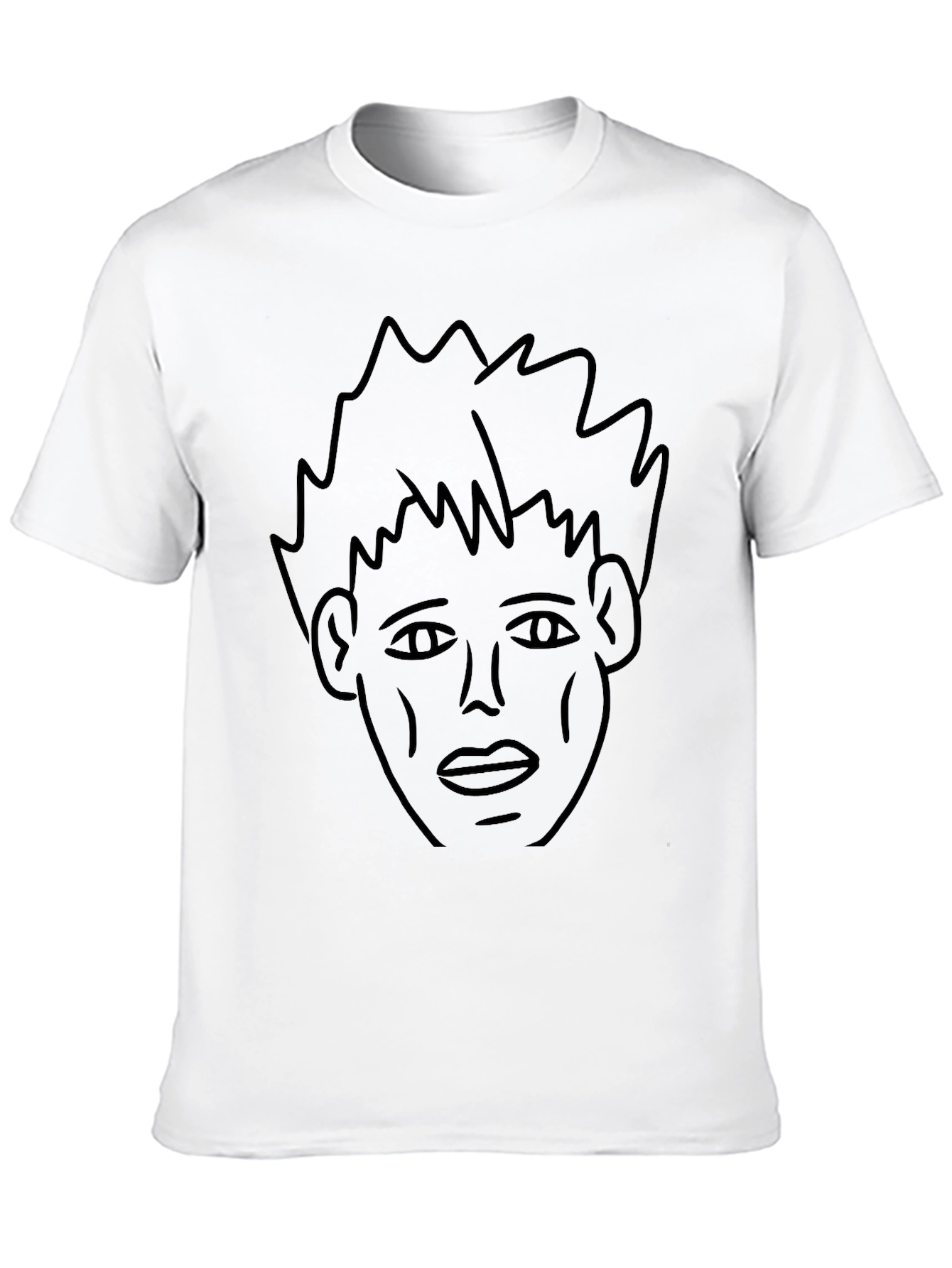 Abstract Face Graphic Tee - Black Unisex T-Shirt