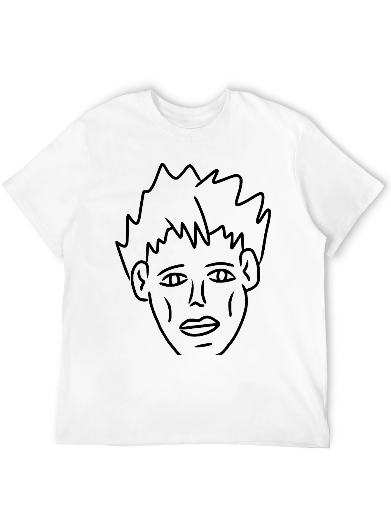 Abstract Face Graphic Tee - Black Unisex T-Shirt