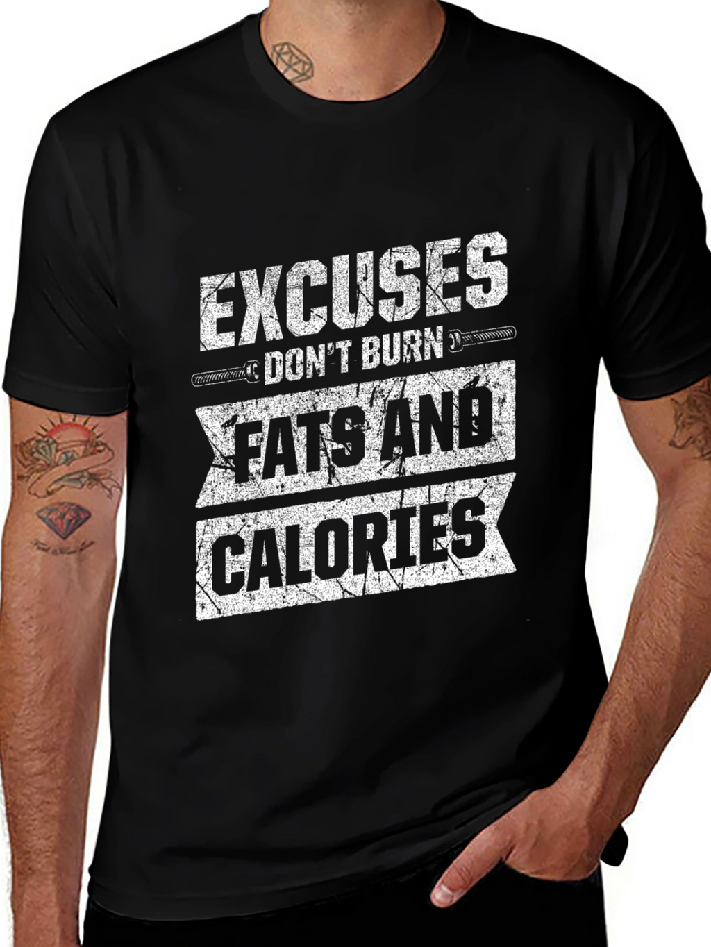 Workout Motivation T-Shirt: Excuses Dont Burn Calories