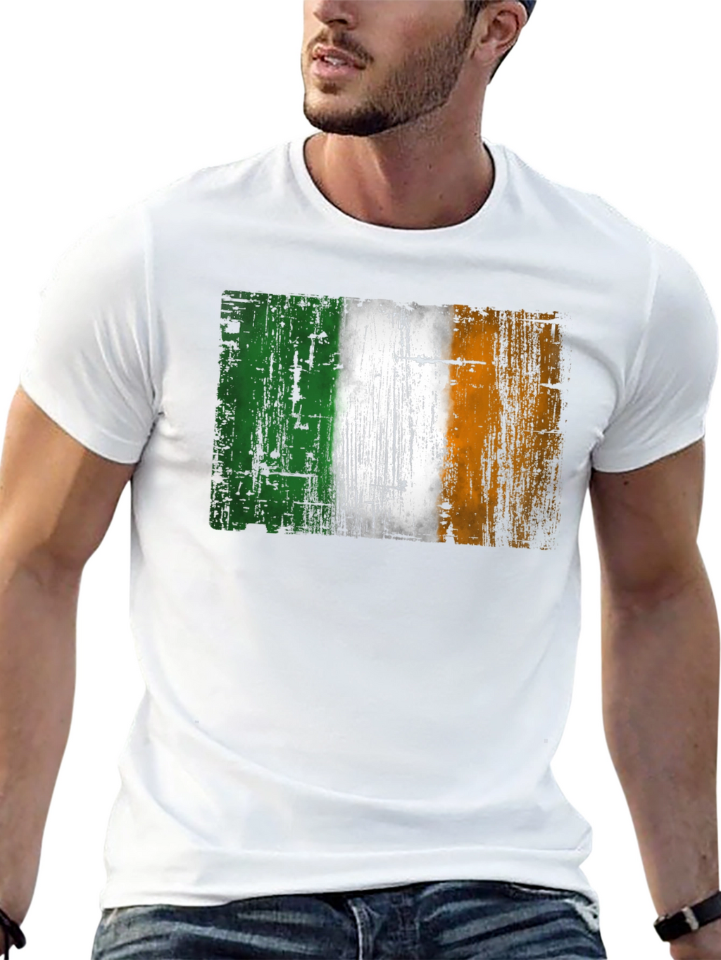 Irish Flag Grunge T-Shirt - Ireland Pride Tee