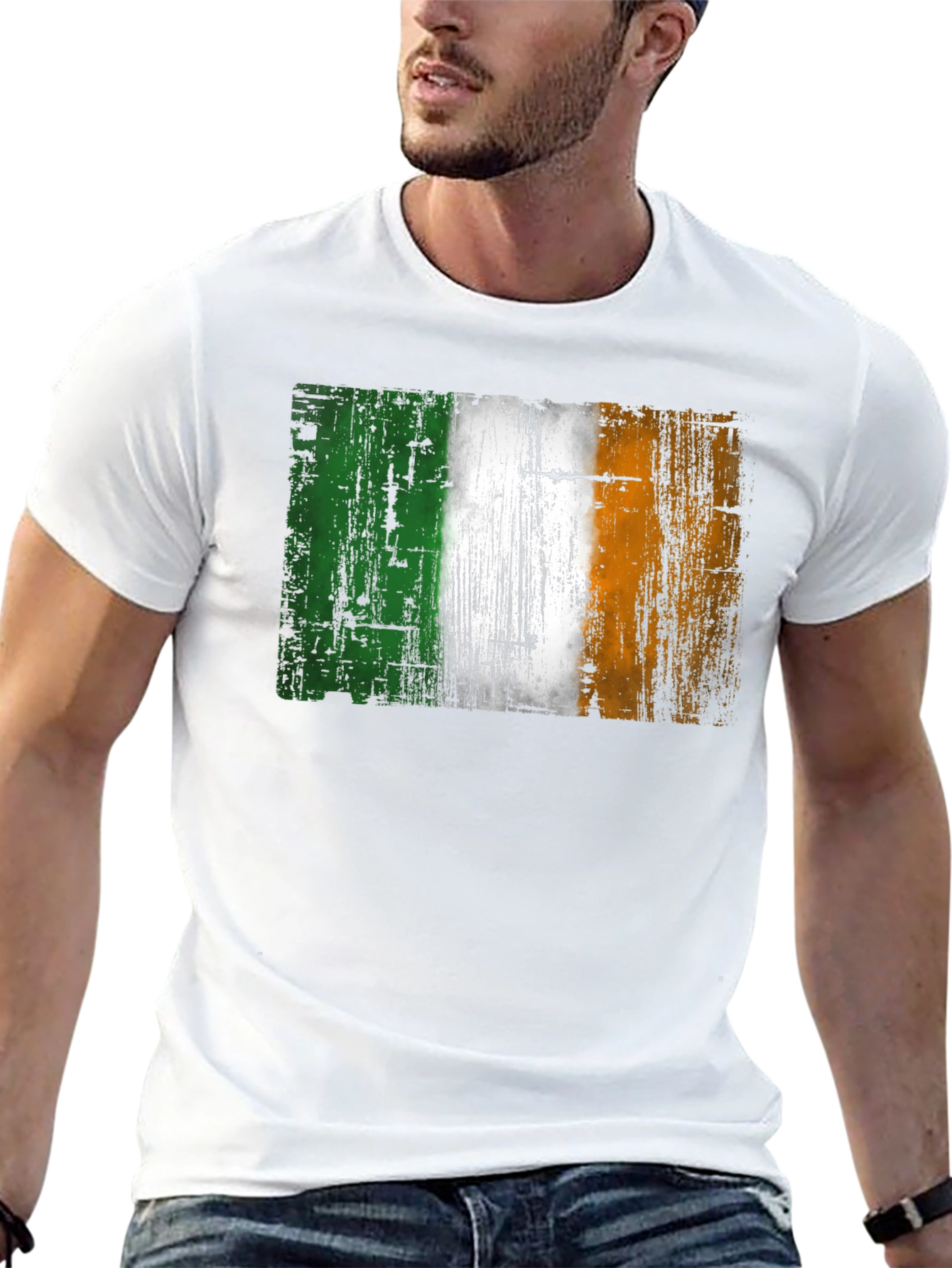 Irish Flag Grunge T-Shirt - Ireland Pride Tee