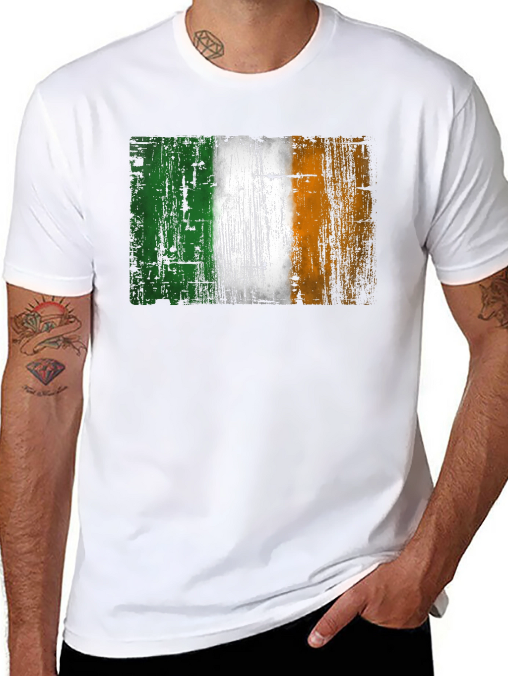 Irish Flag Grunge T-Shirt - Ireland Pride Tee