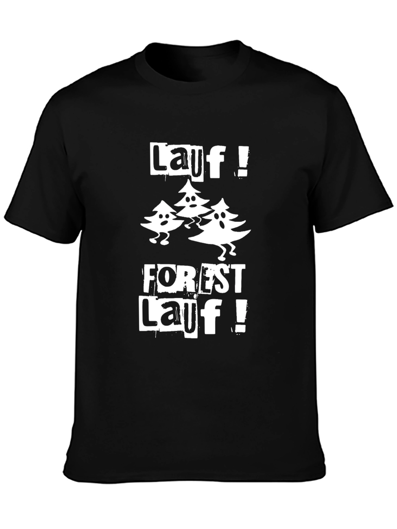 Forest Lauf T-Shirt - Running Tree Graphic Tee