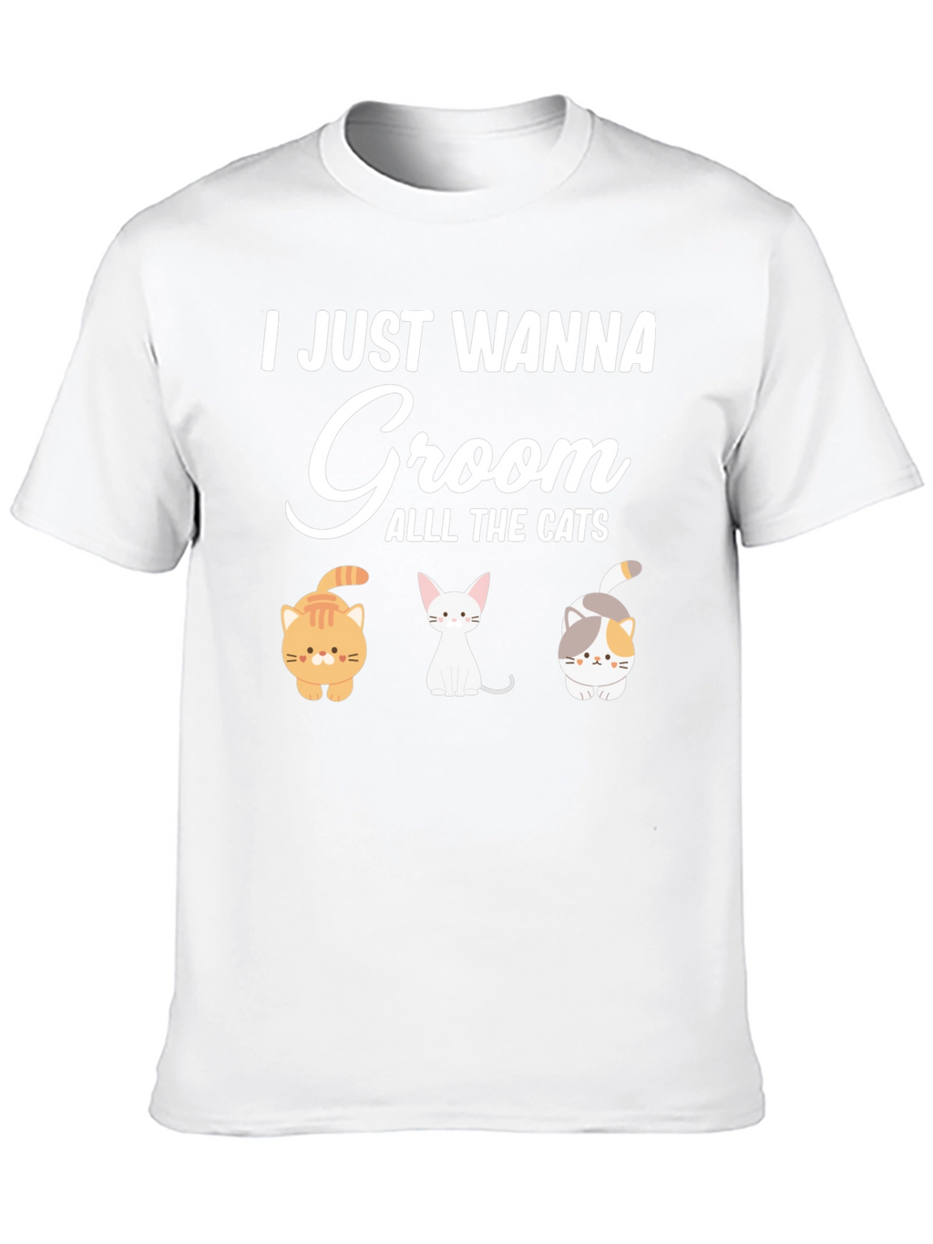 Cute Cat Grooming T-Shirt - Groom All The Cats