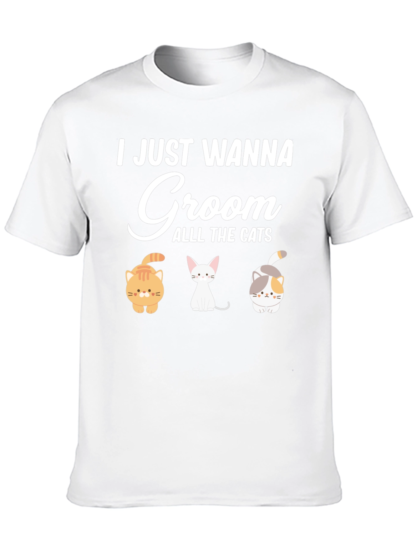 Cute Cat Grooming T-Shirt - Groom All The Cats