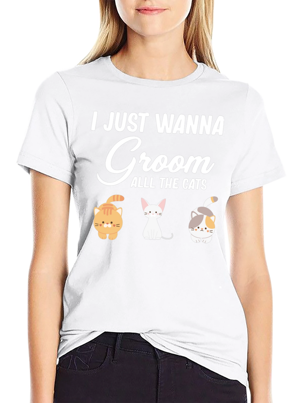 Cute Cat Grooming T-Shirt - Groom All The Cats
