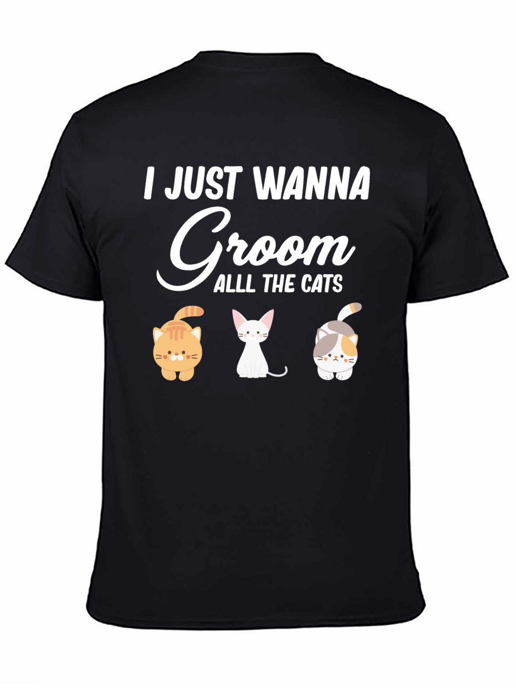 Cute Cat Grooming T-Shirt - Groom All The Cats