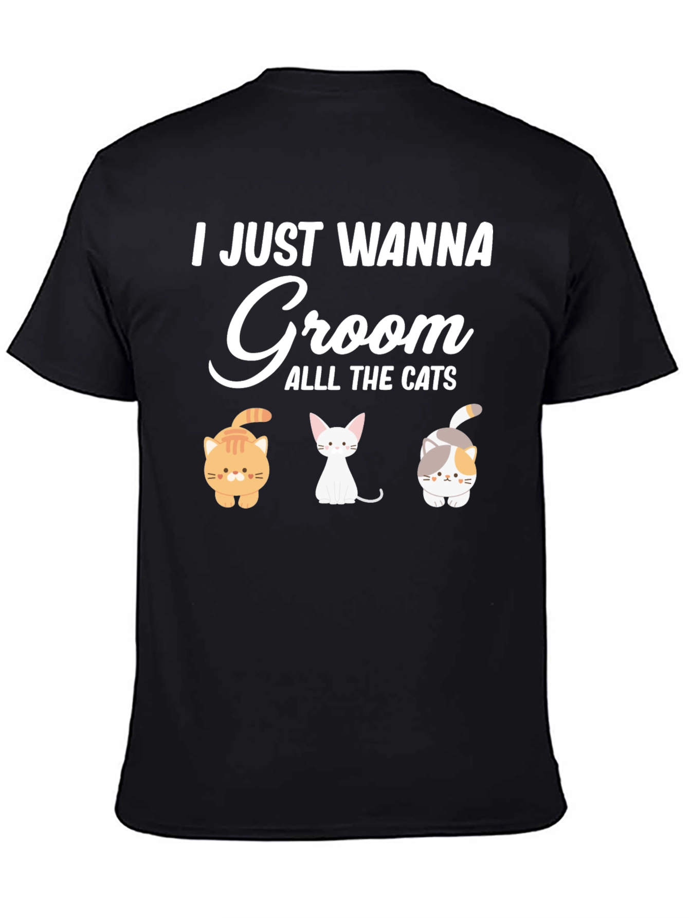 Cute Cat Grooming T-Shirt - Groom All The Cats
